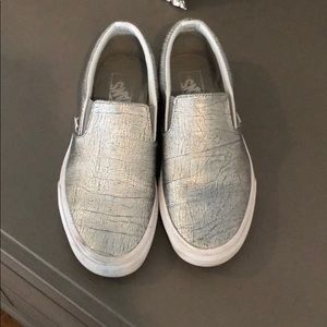 Silver vans worn twice